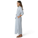 Mer St. Barth Anais button front shirtdress in marine stripe with side pockets and a relaxed feminine fit