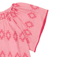 Mer St Barth Mini Capucine Girls' Coverup Rose Embroidery