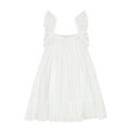 Mer St Barth Mini Eva Girls' Ruffle Dress White