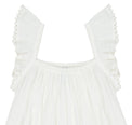 Mer St Barth Mini Eva Girls' Ruffle Dress White