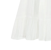 Mer St Barth Mini Eva Girls' Ruffle Dress White