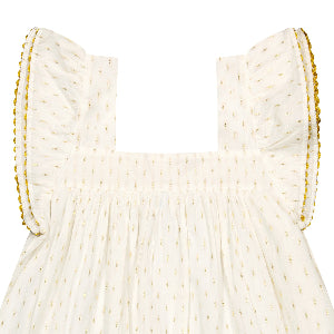 Mer St Barth Maxi Sandrine Women's Dress Gold Dobby