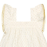Mer St Barth Maxi Sandrine Women's Dress Gold Dobby
