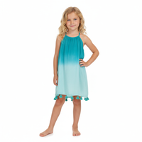 Mini Chantal Girls Dress Aqua Ombre