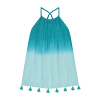 Mini Chantal Girls Dress Aqua Ombre