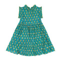 Mer St Barth Ondine Ruffle Dress Green Palm