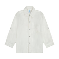 Mer St Barth Remi Boy's Button Front Shirt White