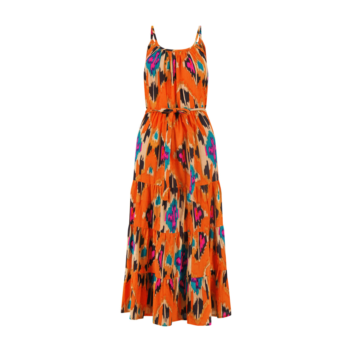 Mer St Barth Sabine Women's Maxi Dress Fiesta Sunset Ikat