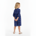 Mer St Barth Sara Girls' Popover Dress Indigo Ikat