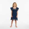 Mer St Barth Serena Girls' Tassel Dress Galaxy Embroidery