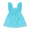 Mer St Barth Serena Girls' Tassel Dress Pool Embroidery
