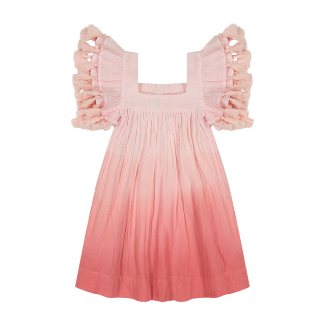 Mer St Barth Serena Girls' Tassel Dress Rose Ombre