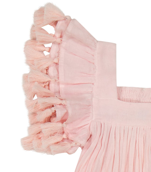 Mer St Barth Serena Girls' Tassel Dress Rose Ombre