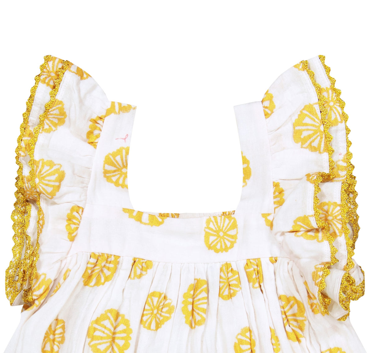 Mer St Barth Serena Girls' Tassel Dress White Sand Dollar