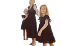 Mer St Barth Sophie Girls' Tassel Dress Black Eyelet