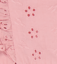 Mer St Barth Lola Women's Blouse Blush Pink Eyelet