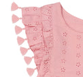 Mer St Barth Sophie Girls' Tassel Dress Blush Pink Eyelet