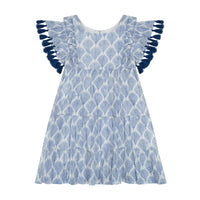 Mer St Barth Sophie Girls' Tassel Dress Navy Feather