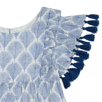 Mer St Barth Sophie Girls' Tassel Dress Navy Feather