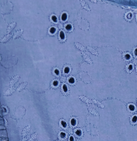 Mer St Barth Lola Women's Blouse Ocean Blue Eyelet