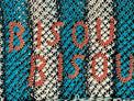 Mer St Barth St Jean Jute Beach Tote "Bisous Bisous"