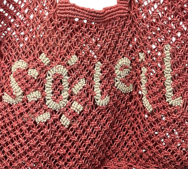 Mer St Barth St Jean Jute Beach Tote "Soleil"
