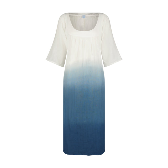 Mer St Barth Virginie Women's Maxi Caftan Blue Ombre