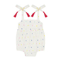 Mer St Barth Zoe Baby Romper Confetti Swiss Dot