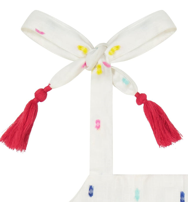 Mer St Barth Zoe Baby Romper Confetti Swiss Dot
