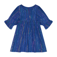 Vivienne Dress Marine Lurex Stripe