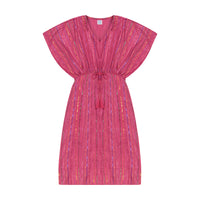 Delphine Women's Kaftan Pink Lurex Stripe