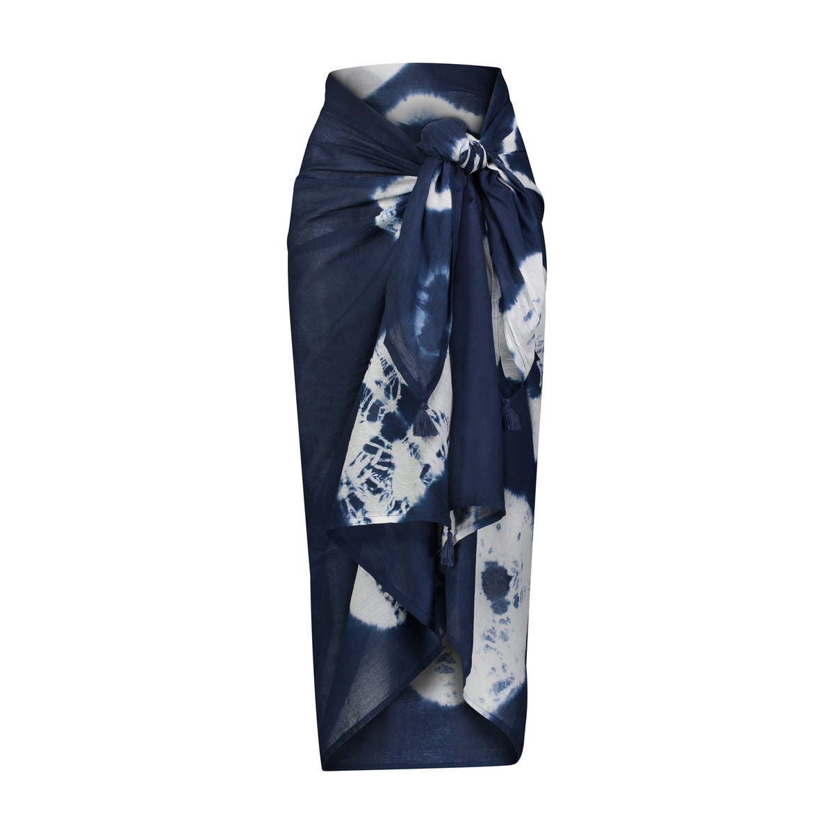Mer St Barth Cotton Saline Pareo Indigo Tie-Dye