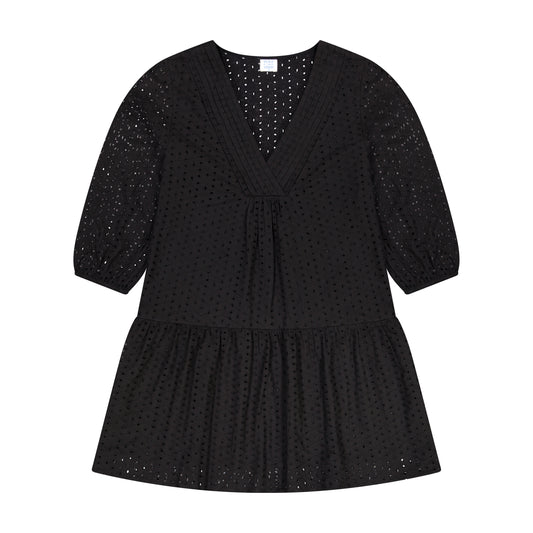 Marina Women's Mini Dress Black Eyelet