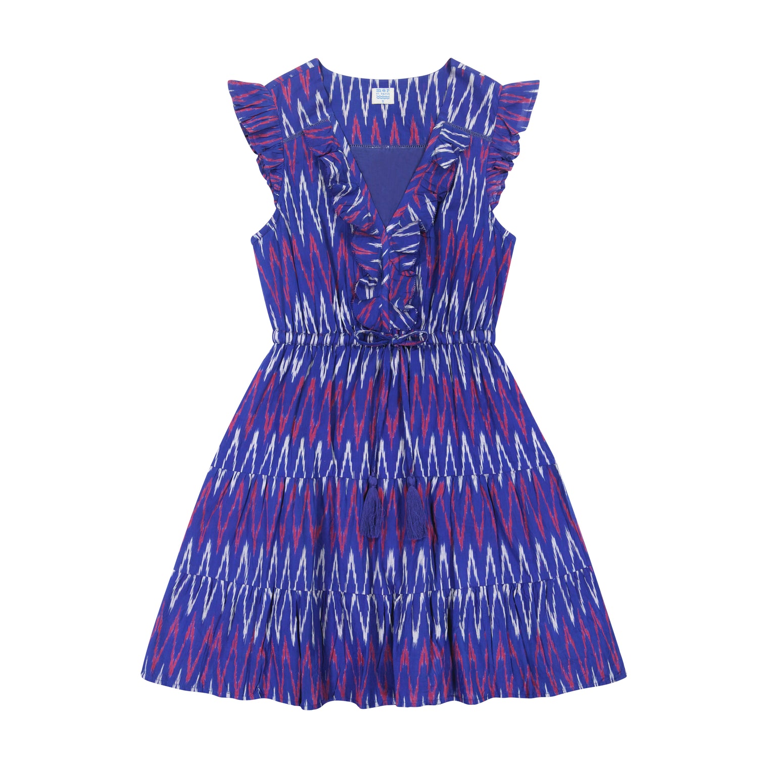 Giselle Women's Mini Dress Multi Navy Ikat