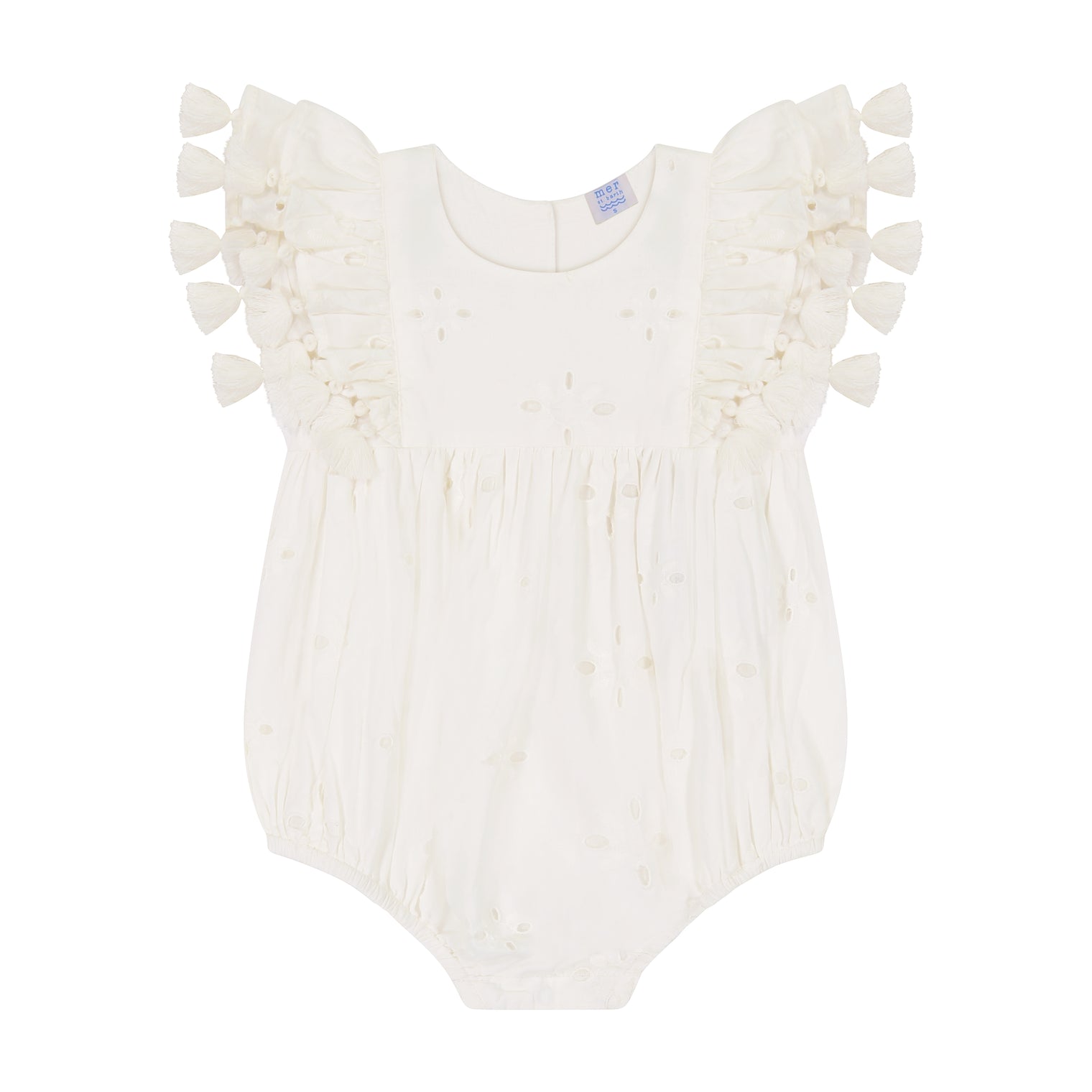 Anna Baby Romper Ivory Eyelet