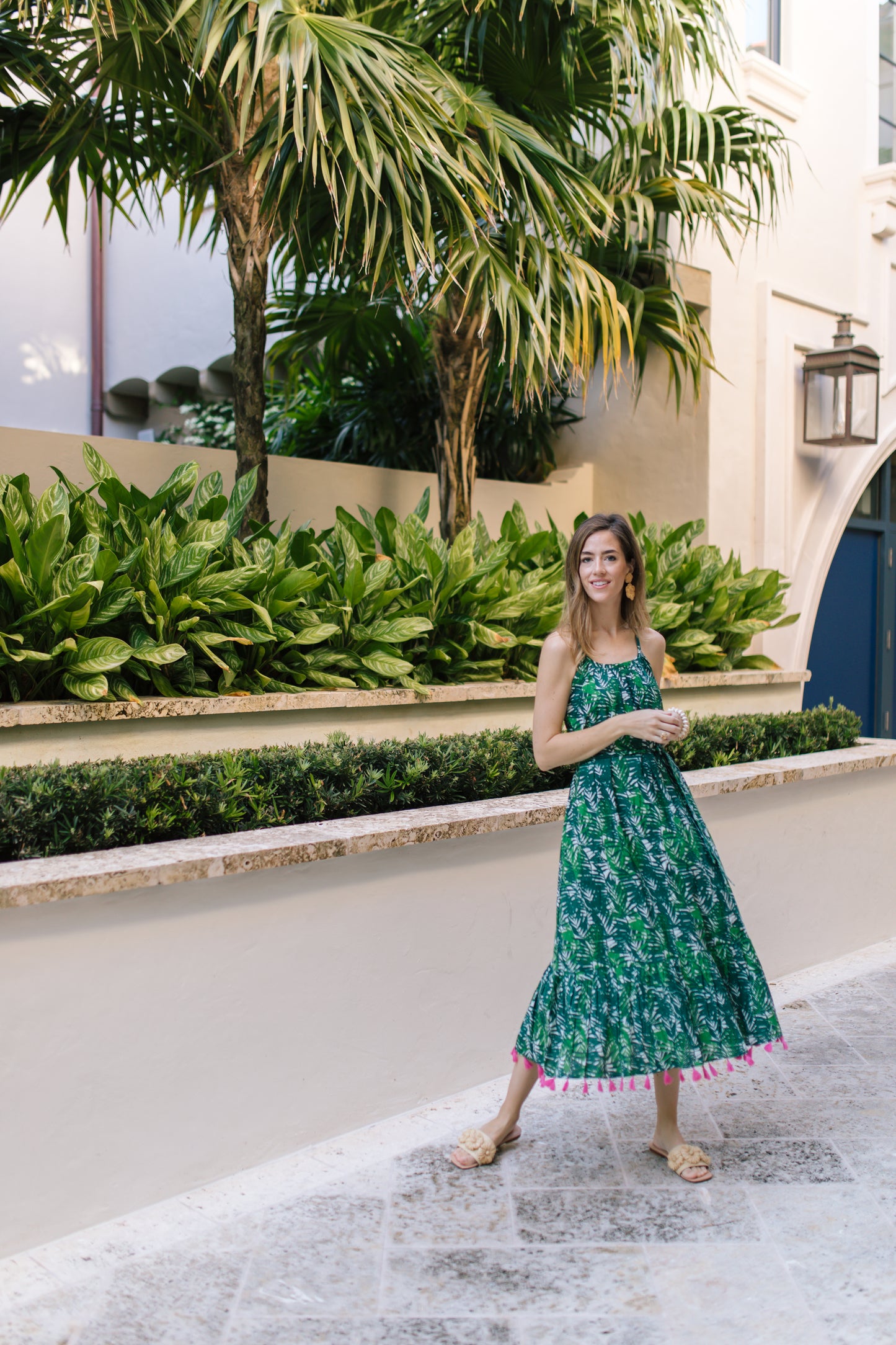Chantal Women's Sundress Emerald Palm