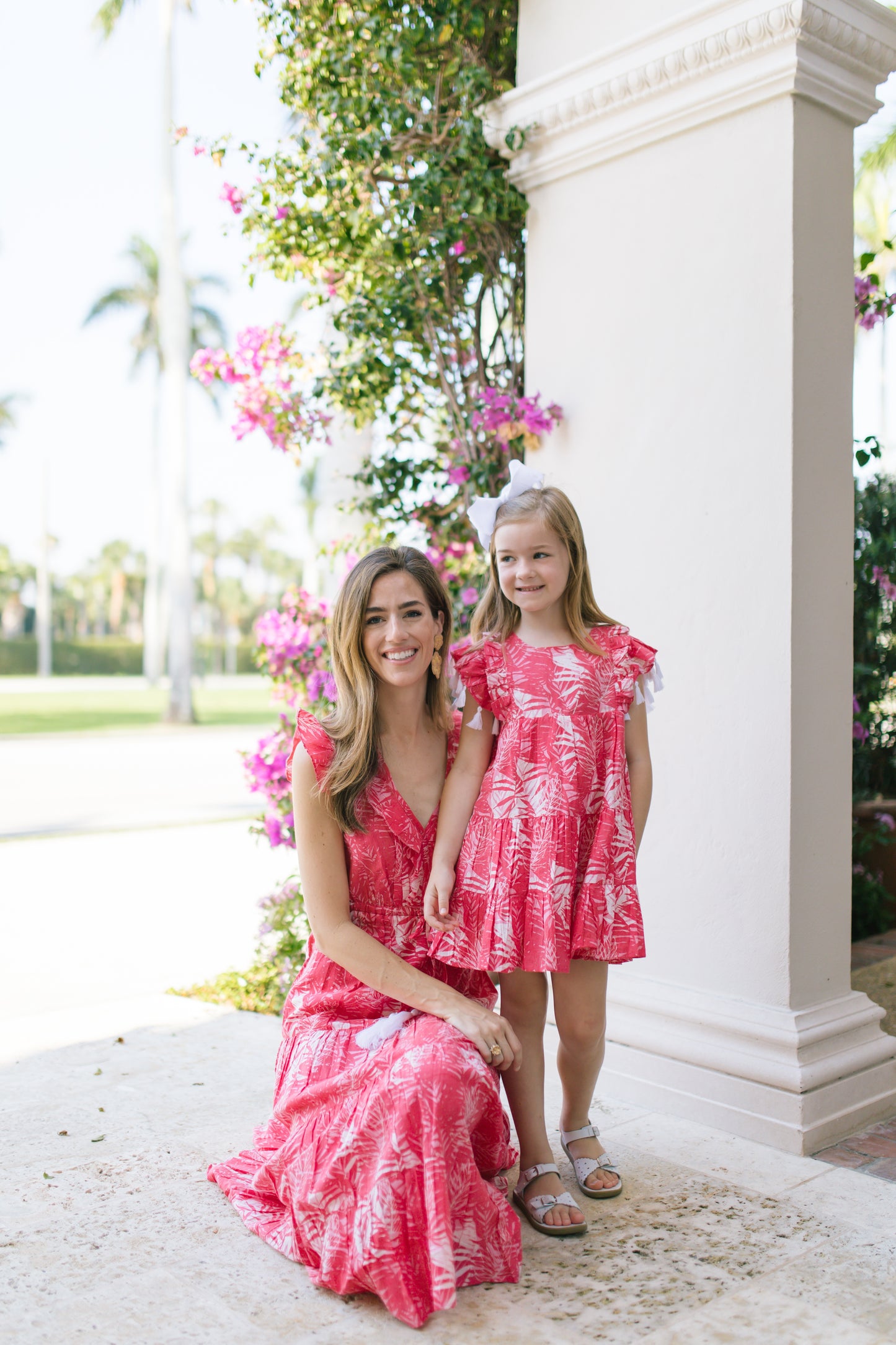 Giselle Women's Maxi Dress Pink Palm- final sale