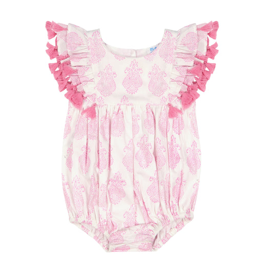 Anna Baby Romper Paisley Pink- final sale