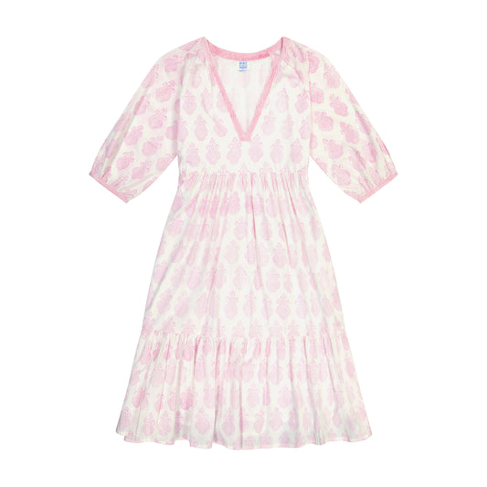 Martine Women's Popover Dress Pink Paisley- final sale