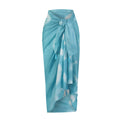 Mer St Barth Cotton Saline Pareo Aqua Tie-Dye
