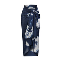 Mer St Barth Cotton Saline Pareo Indigo Tie-Dye
