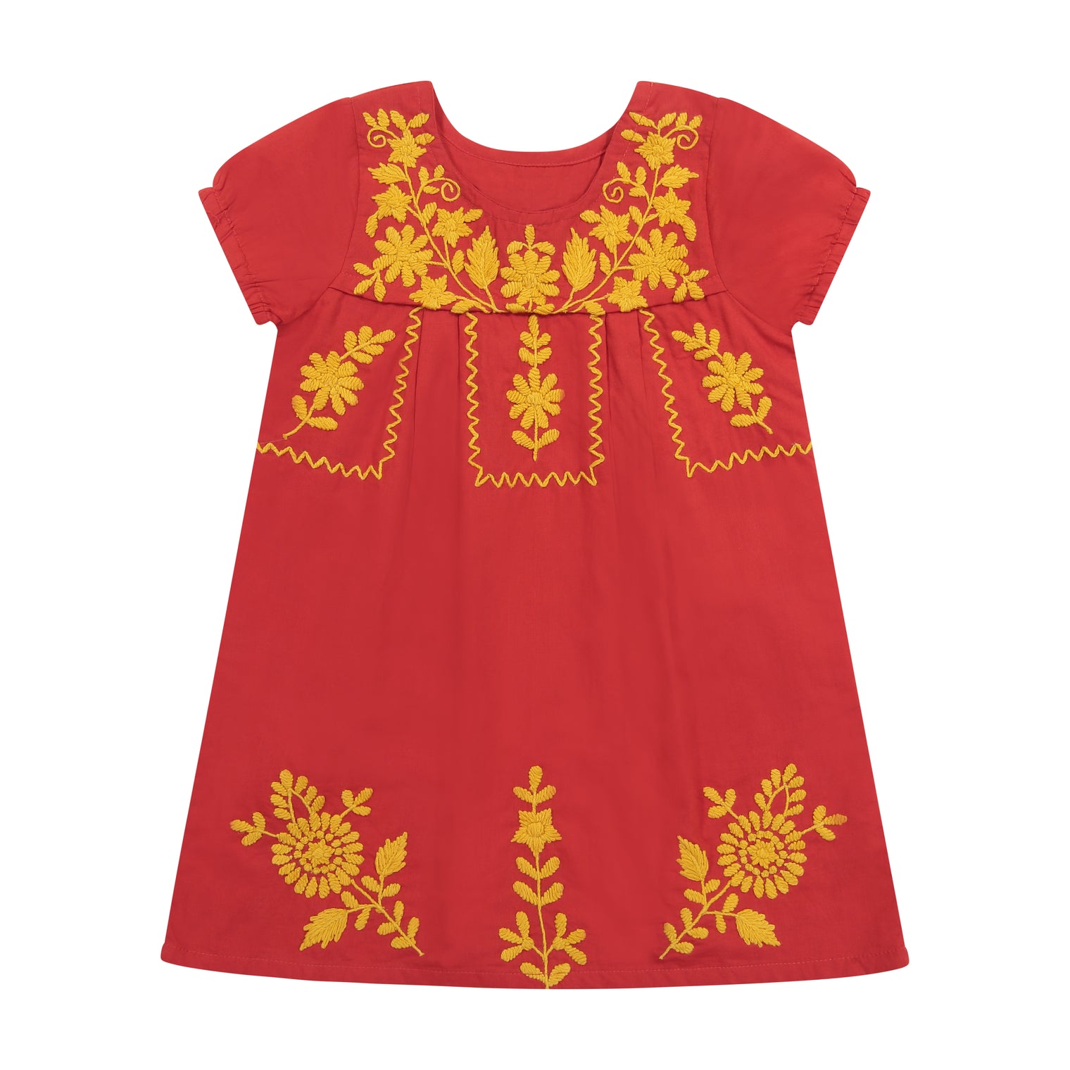 Camille Women's Embroidery Tunic Dress Scarlett