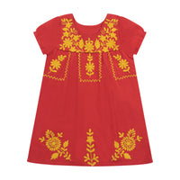 Camille Women's Embroidery Tunic Dress Scarlett